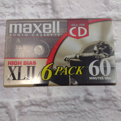 Maxwell XLii 60 Minute High Bias Audio Cassette 6 Pack