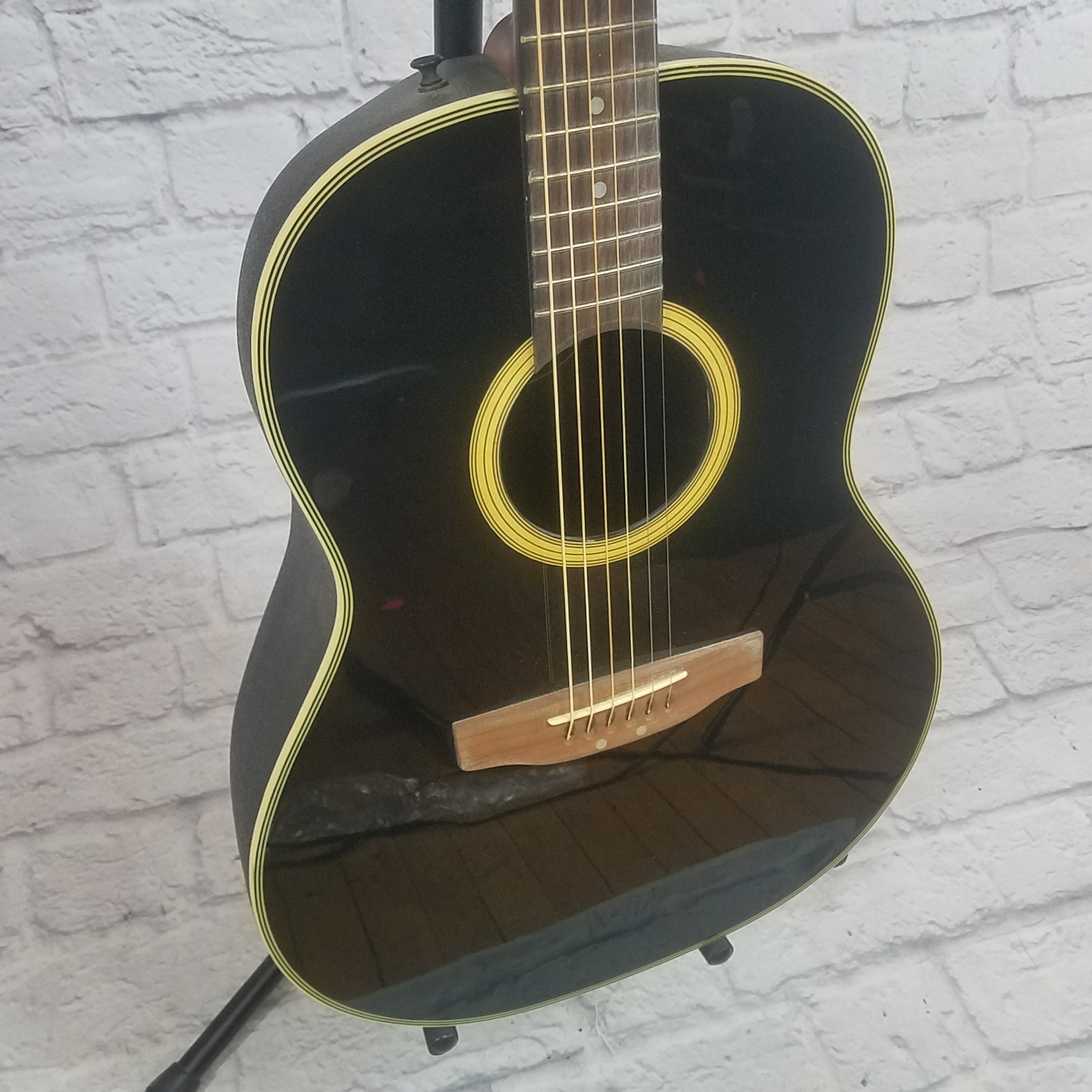 邦楽 The Face in Acoustic Dressed in Black Amazon.com: Applause Acoustic guitar, Right, AB28-5S Black