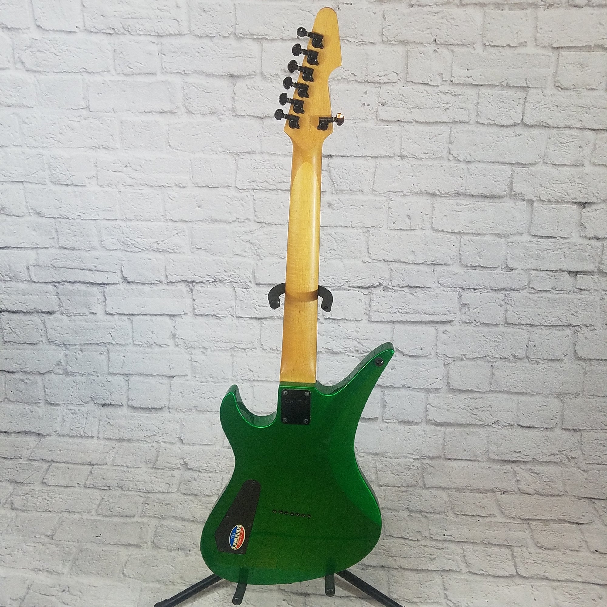 Schecter Diamond Series A-7 Green Electric Guitar with Case