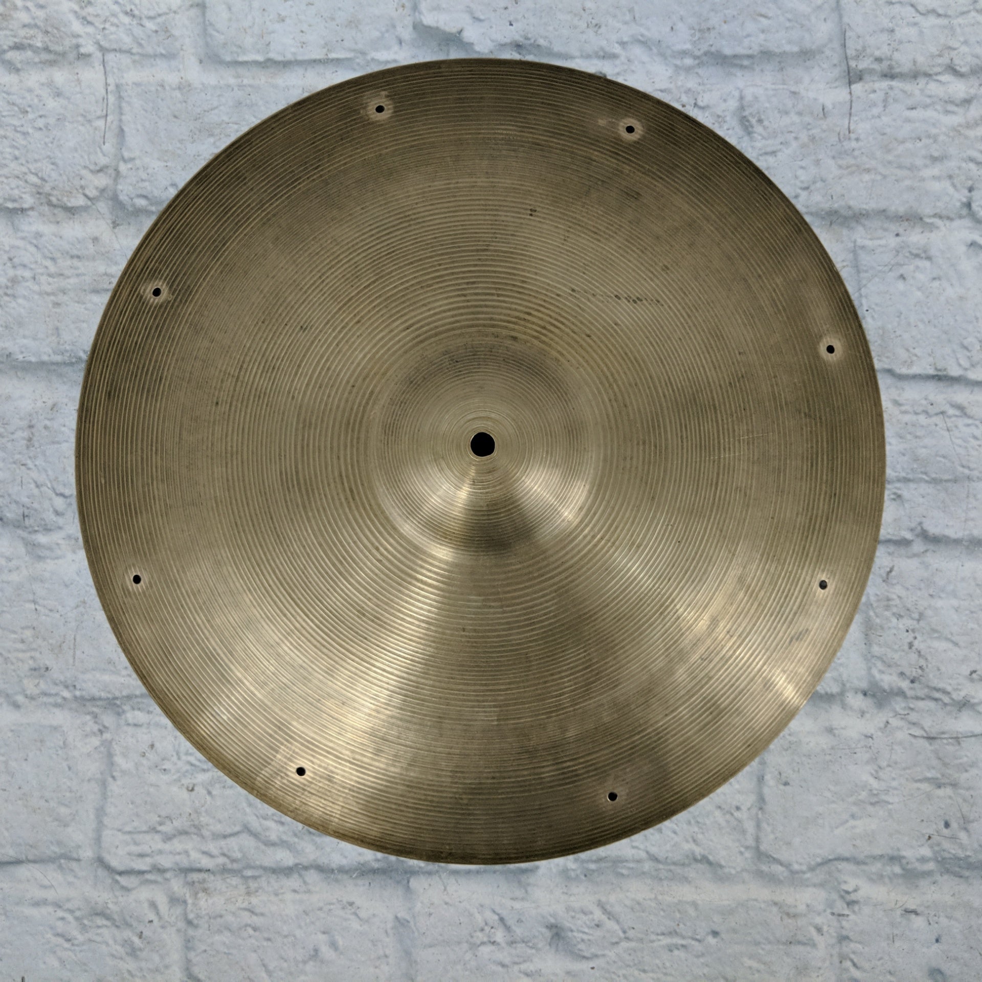 Vintage 60's Avedis Zildjian 18” Stamp Thin Crash W/o Rivets 1348g
