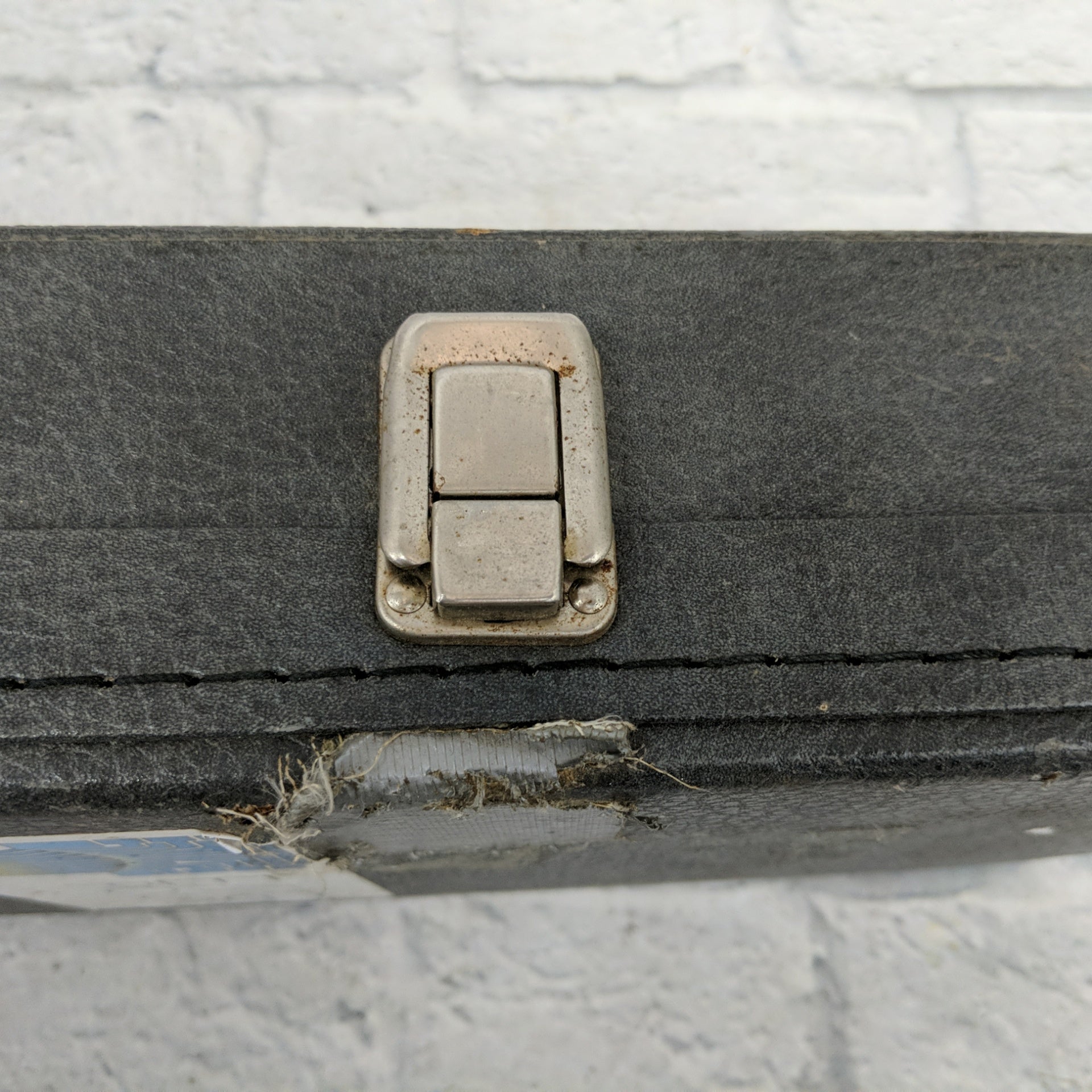 Hardshell Bass Case Grey Covered in Stickers