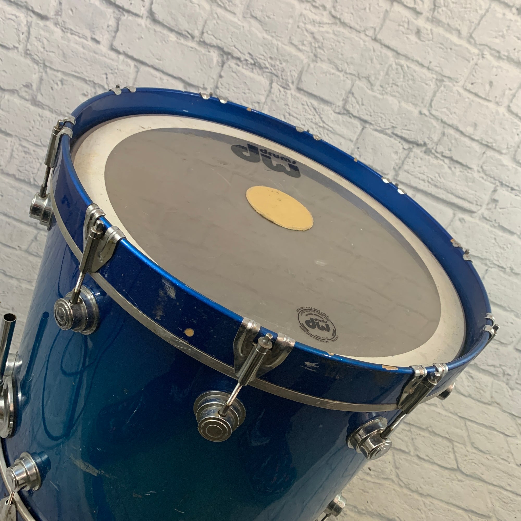 DW Drum Workshop Blue Sparkle 18x22 Maple Shell Bass Drum
