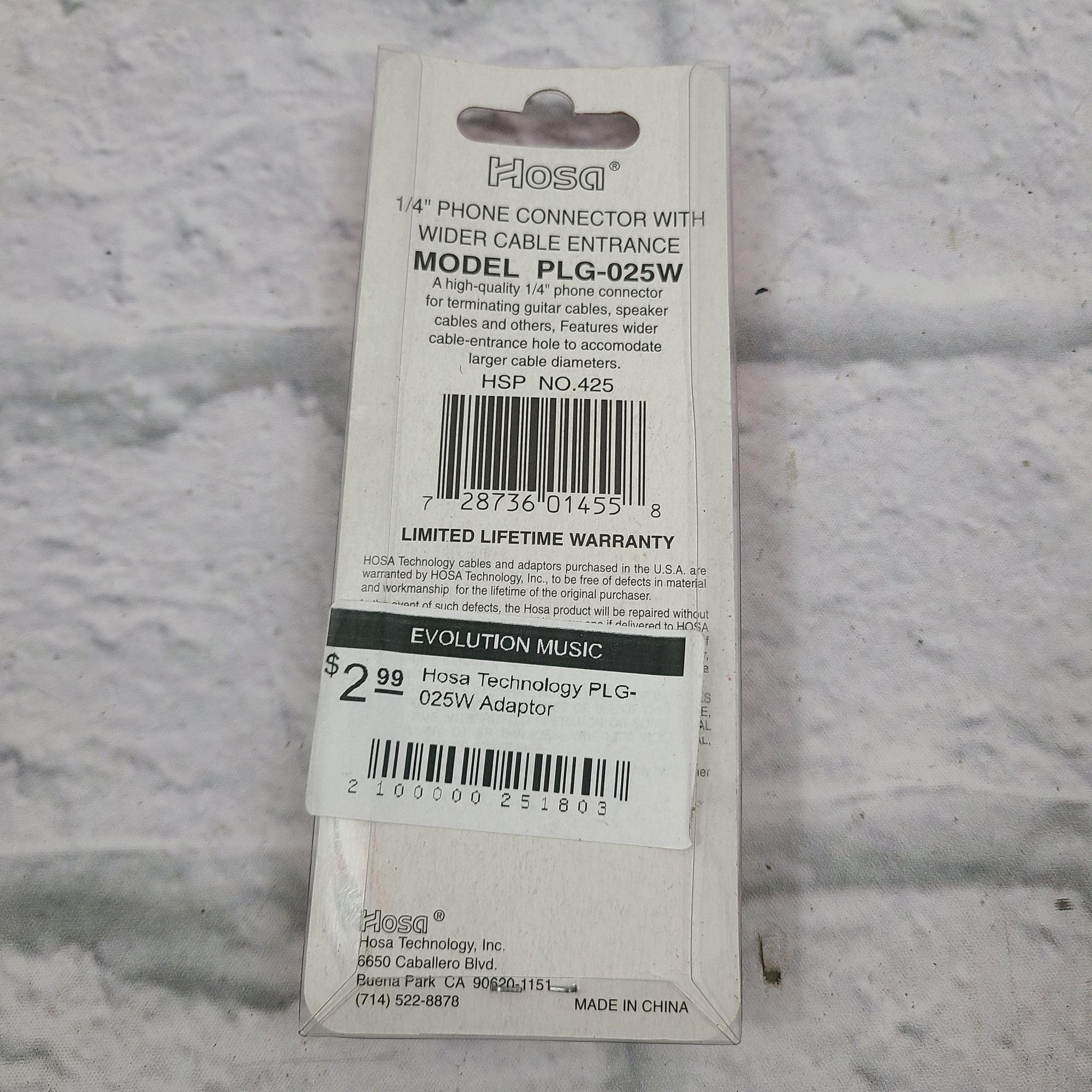 Hosa Technology PLG-025W Adaptor