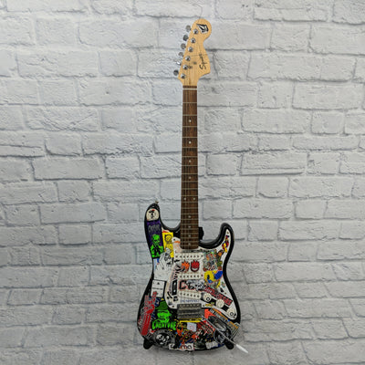 Fender Squier Strat Electric Guitar with Stickers