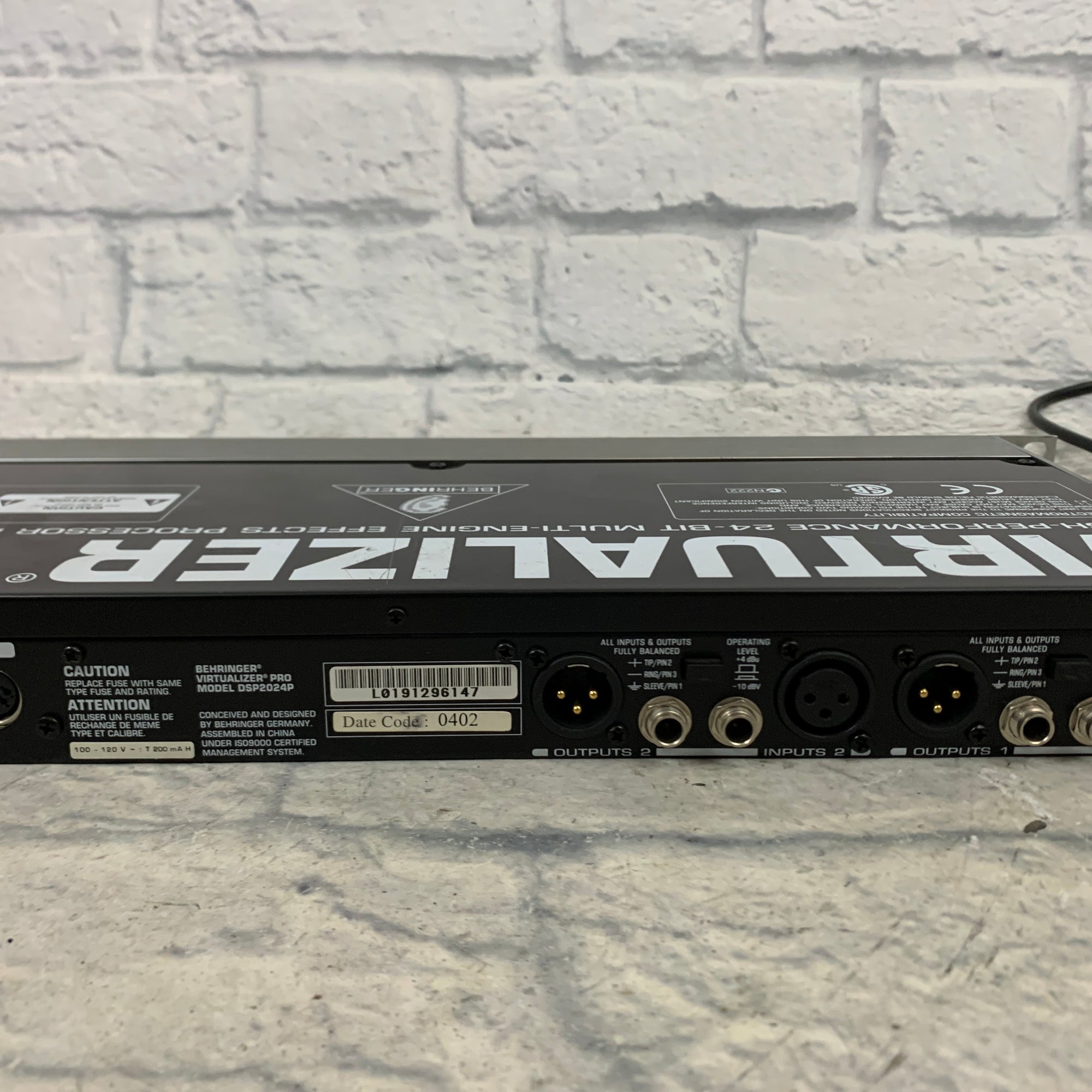 Behringer DSP2024P Virtualizer Pro Multi Effects Unit - Evolution Music