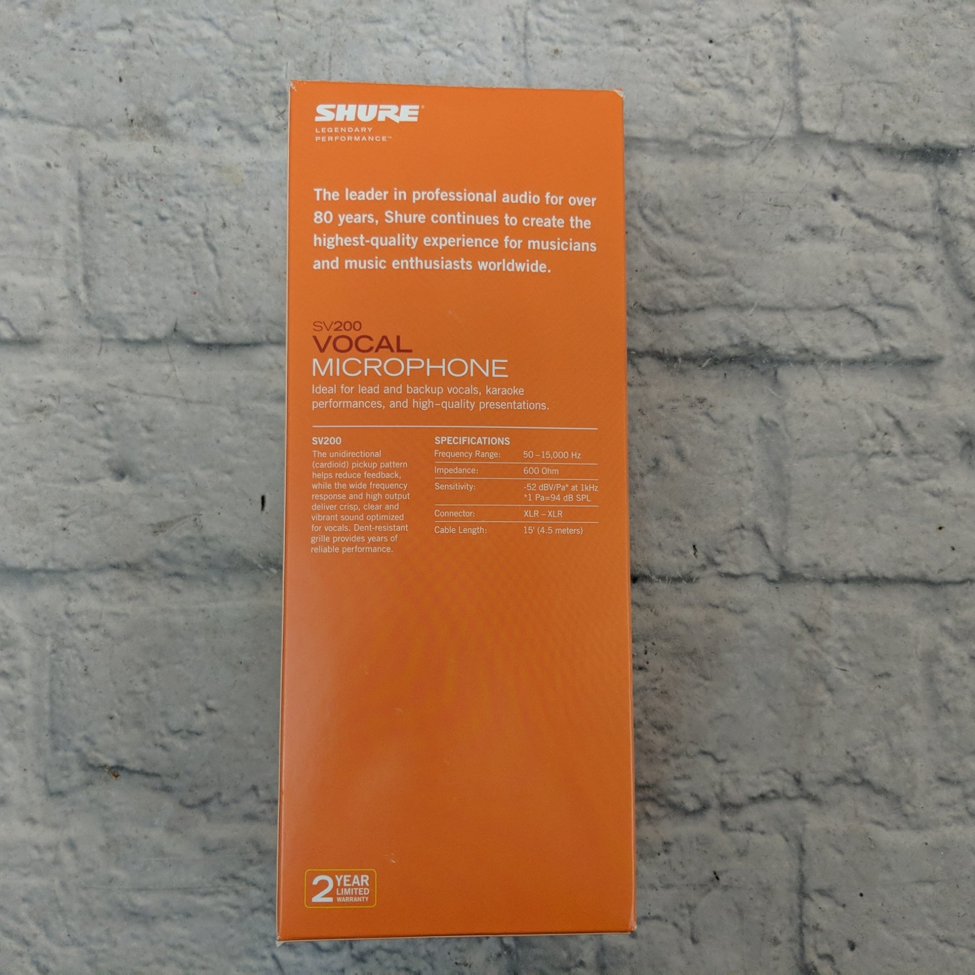 Shure SV200-W Dynamic Microphone