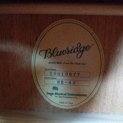 Blueridge BR-43 Concert Acoustic
