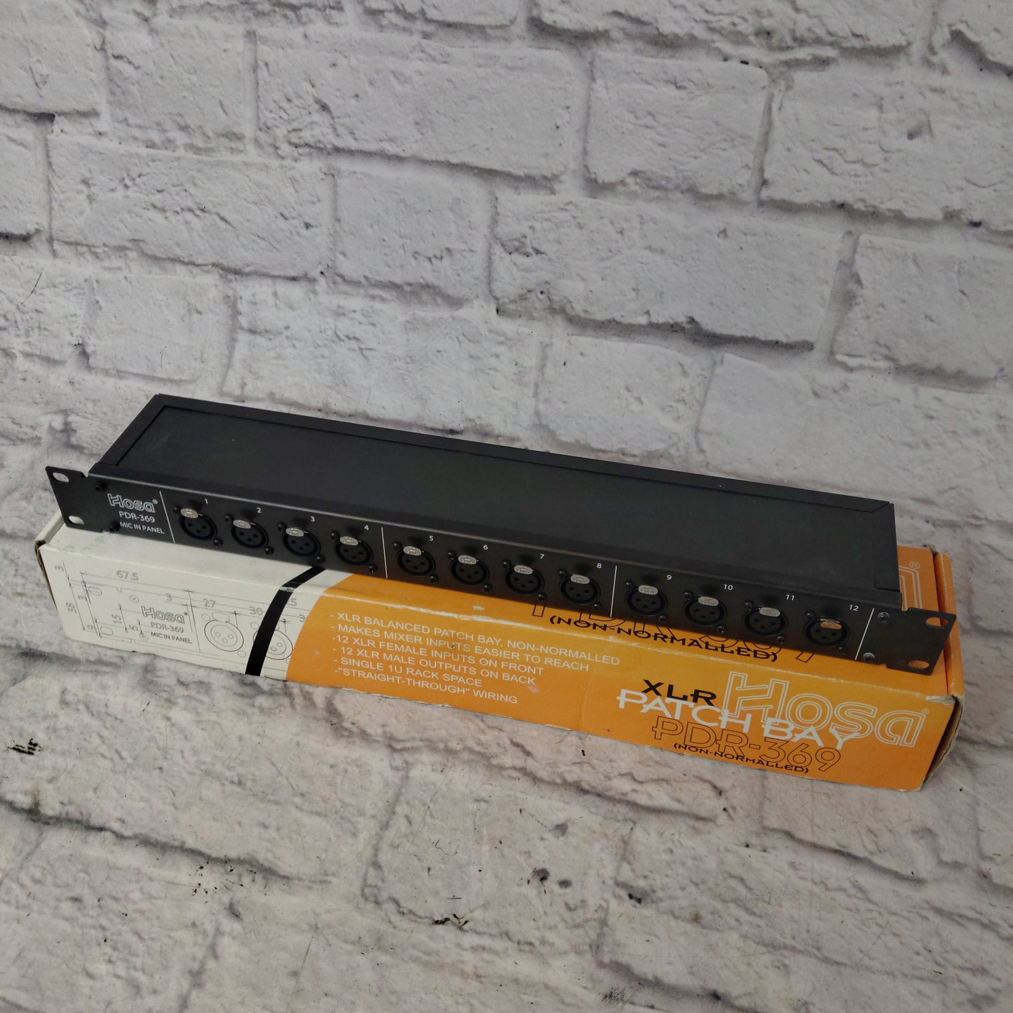 Hosa PDR-369 Rack XLR Patchbay Evolution Music