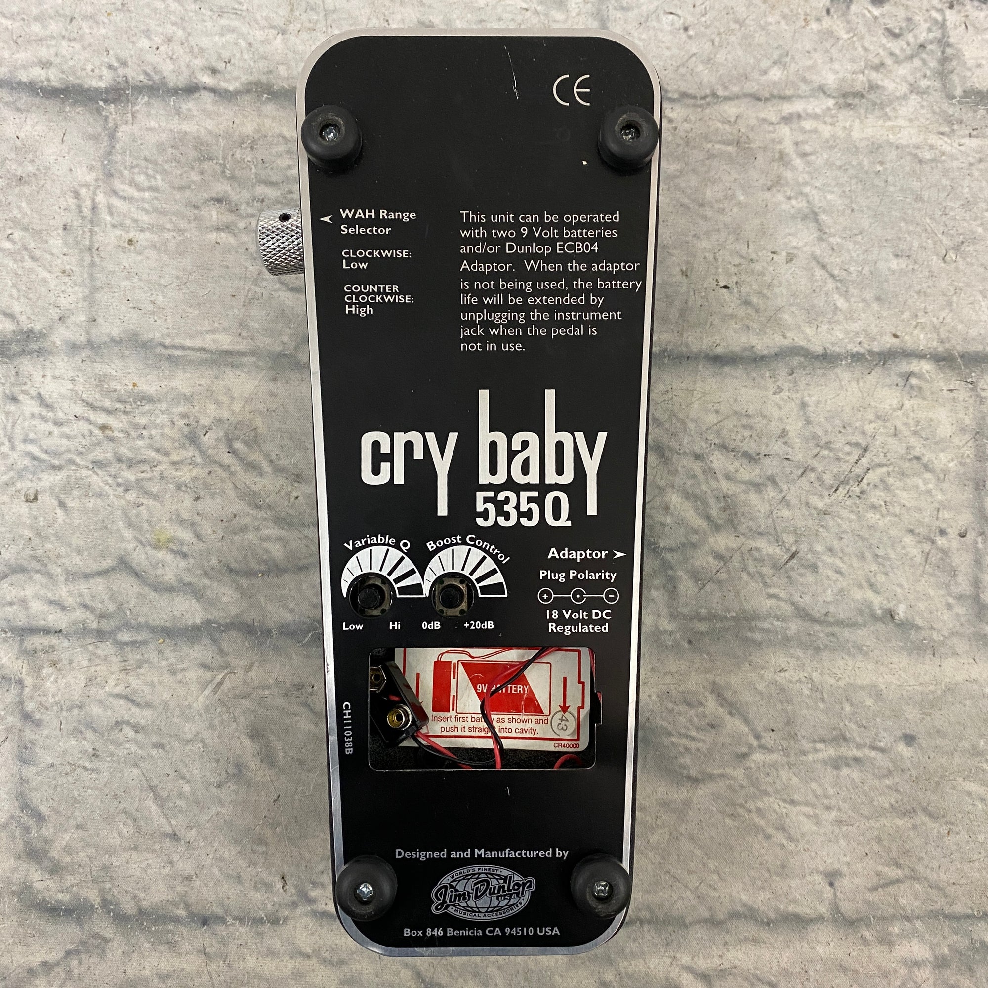 Jim Dunlop Crybaby 535Q Wah Pedal - Evolution Music