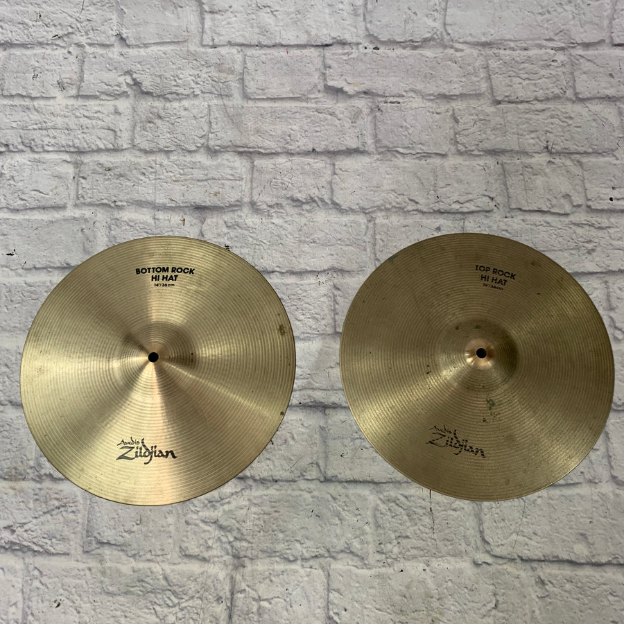 Zildjian Avedis Rock Hi Hat 14 Cymbal Pair