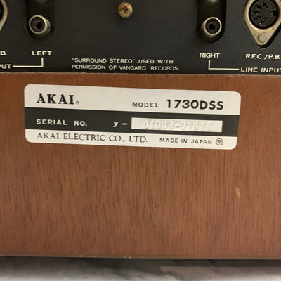 Akai 1730D-SS Stereo / 4-Track Reel to Reel