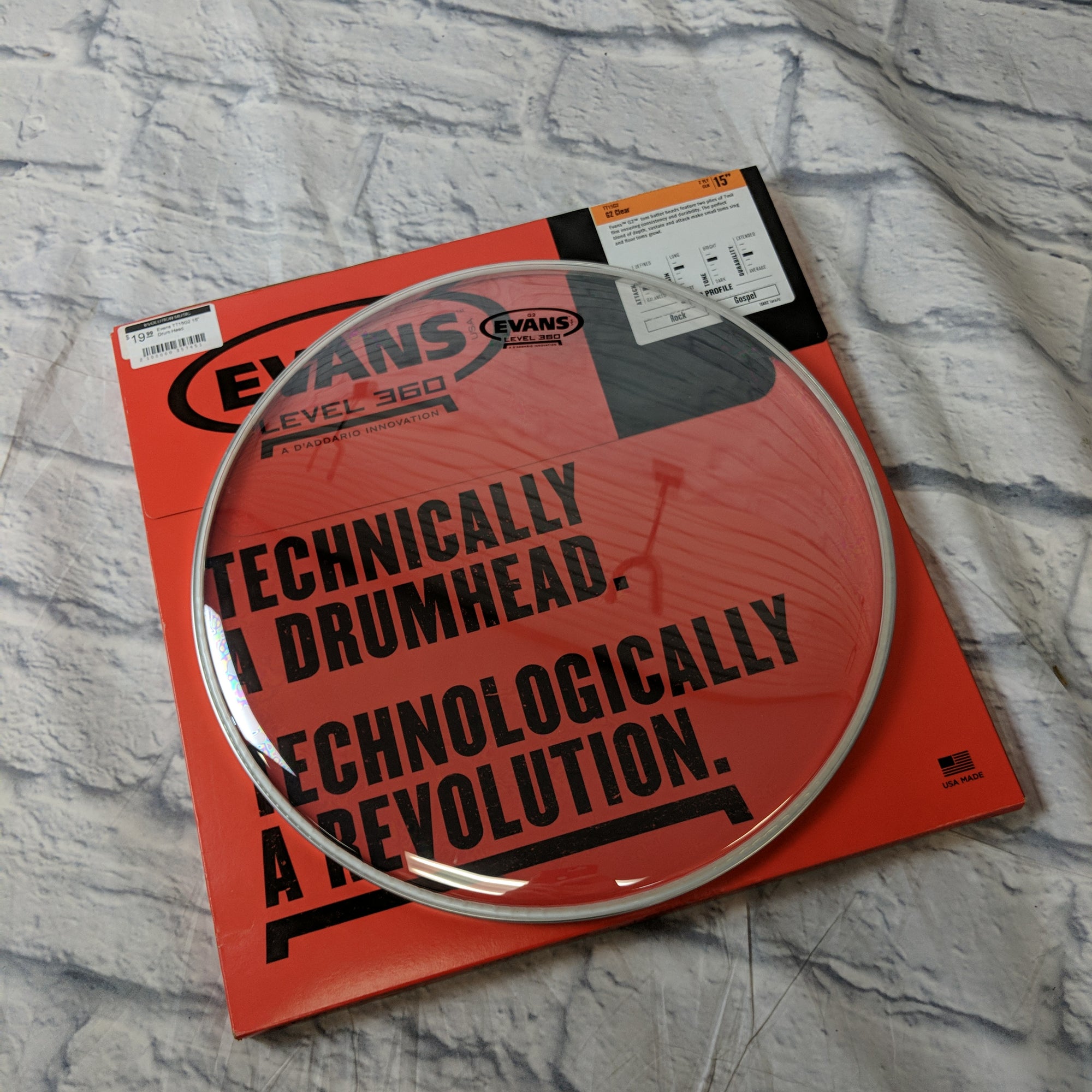 Evans TT15G2 15" Drum Head