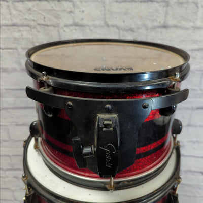 Gretsch Catalina Club Mod Drum Kit Red Sparkle Black Stripe