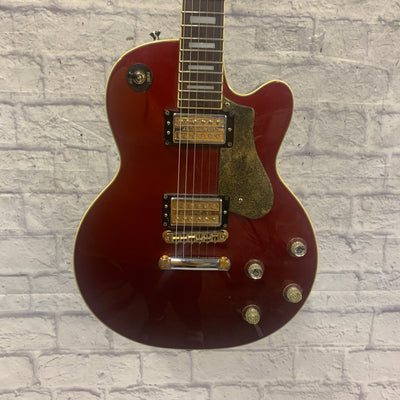 DeArmond M77 Les Paul Style Wine Red Electric Guitar