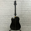 Samick Greg Bennett Dreadnought Acoustic Electric Guitar - Trans Black