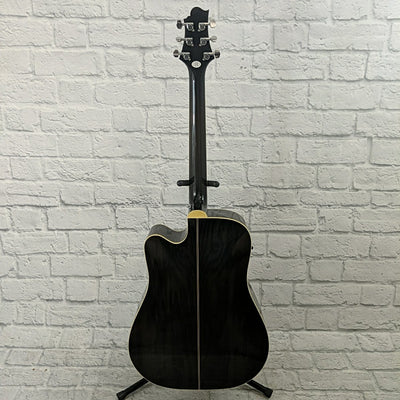 Samick Greg Bennett Dreadnought Acoustic Electric Guitar - Trans Black