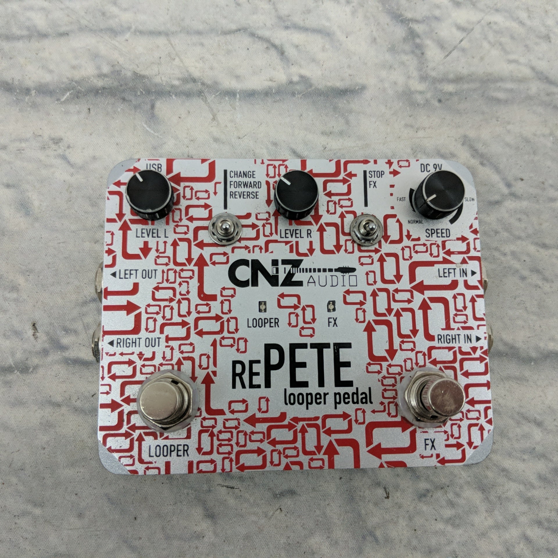 CNZ Audio Re-Pete Stereo Looper Guitar Effects Pedal, Advanced Effects, True Bypass Pedal
