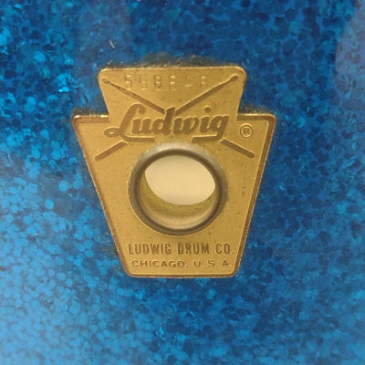 Ludwig Vintage 1968 12x8 Rack Tom Blue Sparkle