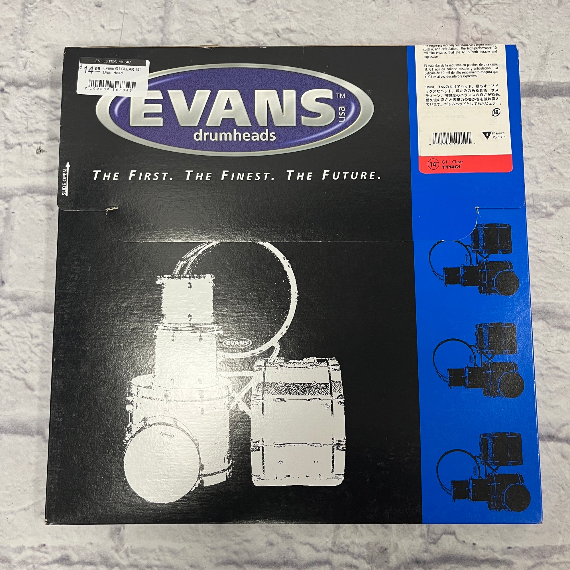 Evans G1 CLEAR 14" Drum Head