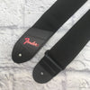 Fender Black Nylon Guitar Strap w Red Logo