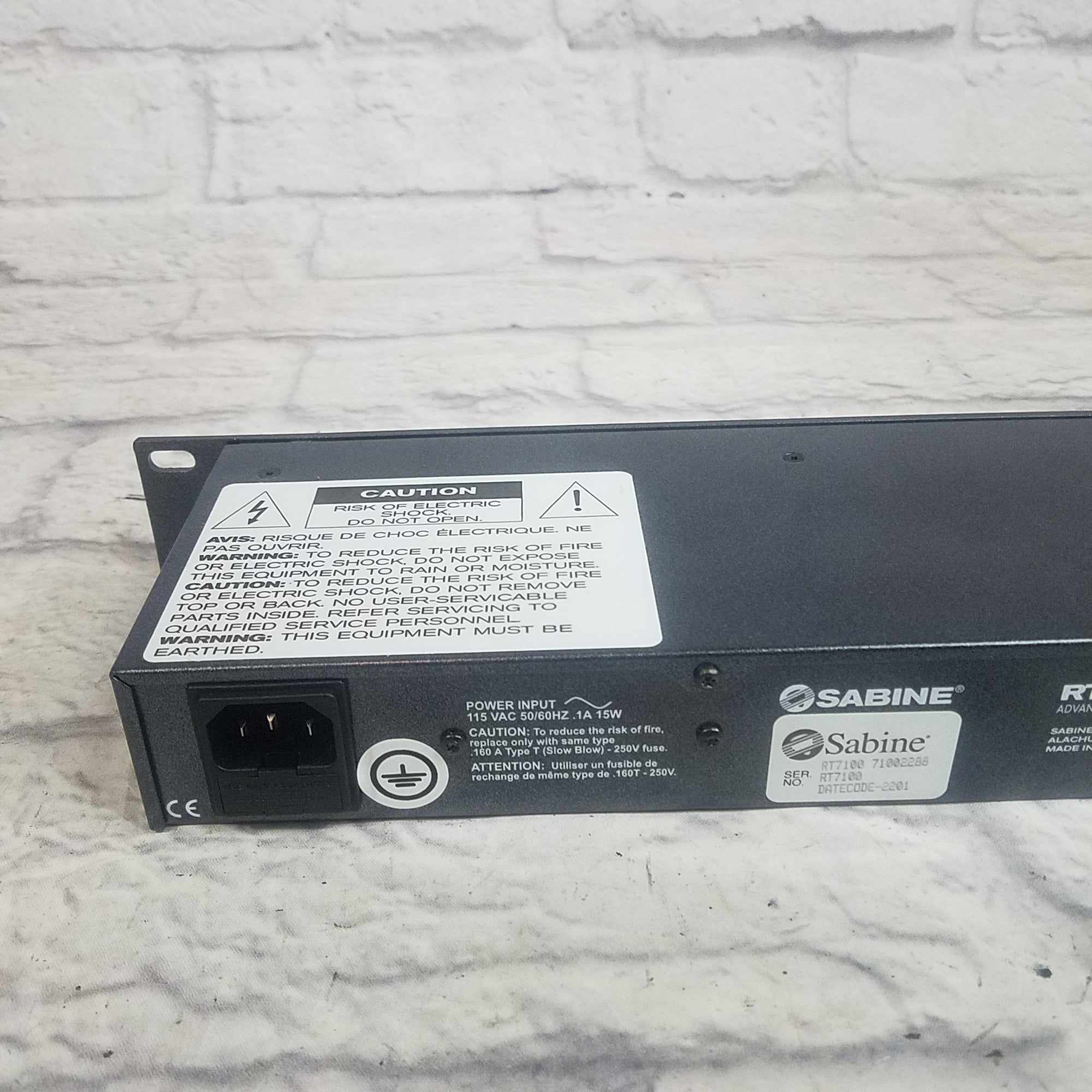Sabine RT-7100 Advanced Rack Tuner