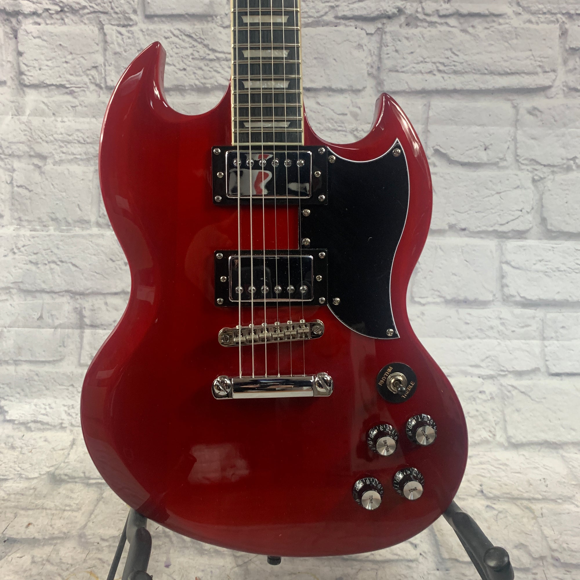 Harley Benton DC 580 Electric Guitar Cherry - Evolution Music