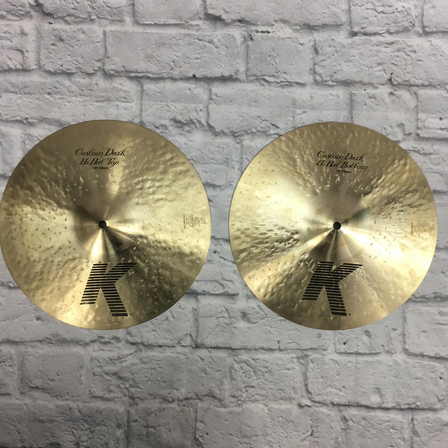 Zildjian 14in K Custom Dark Hi Hat Cymbal Pair
