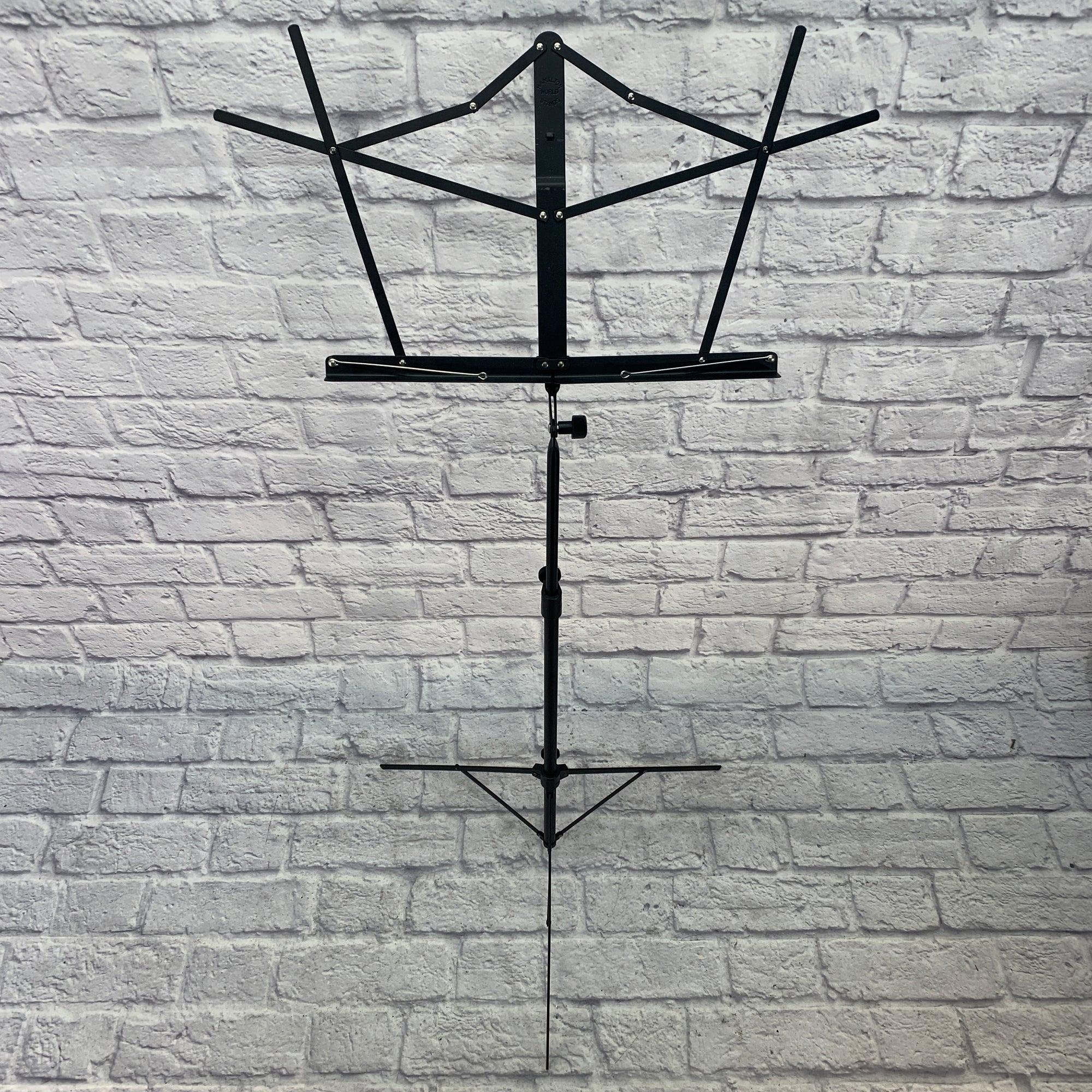 Hamilton World Stands Collapsible Black Music Stand With Case