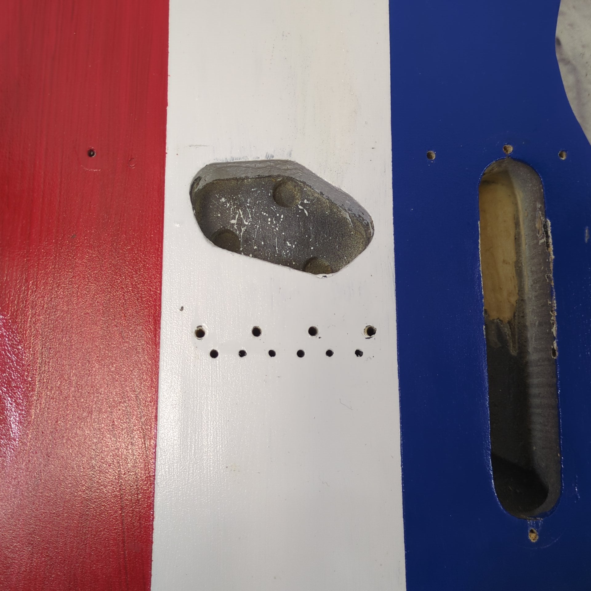 Unknown Red White Blue Telecaster Body