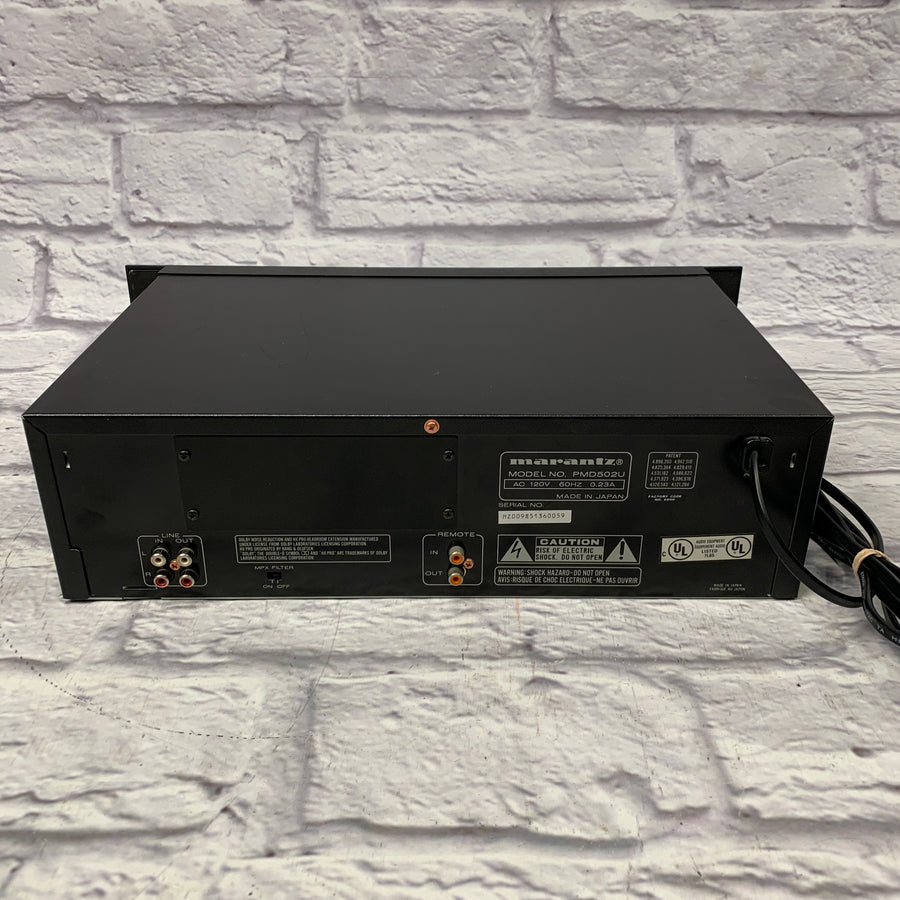 Marantz Professional PMD502 Rackmount Stereo Cassette Deck Player Recorder