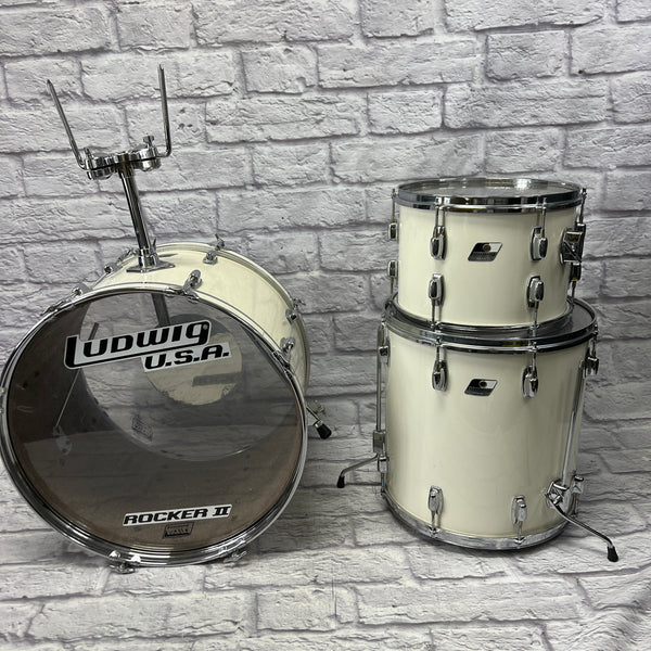 Ludwig Rocker II 13 16 22 Drum Kit - White Wrap - Evolution Music