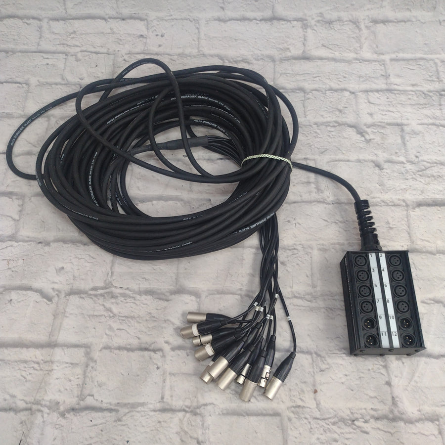 ProCo SMA0804FBX-100 SMA Series 12 Channel Snake (8 Mic, 4 XLR Returns, 100')