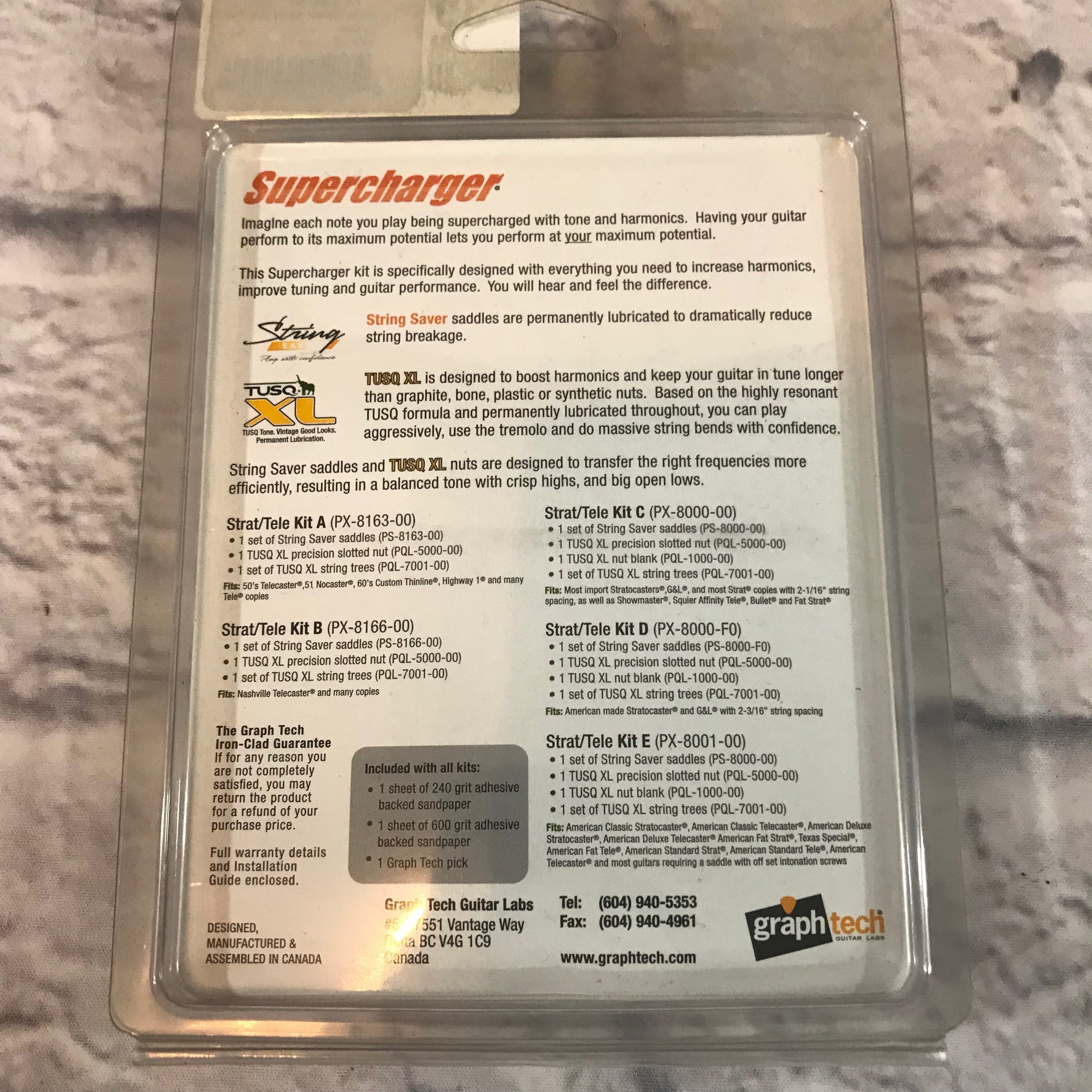 Supercharger Kit for Electric Strat and Tele Style Guitars