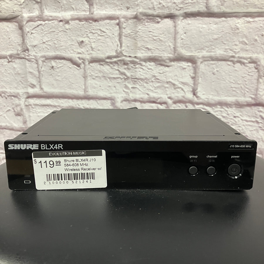 Shure BLX4R J10 584-608 MHz Wireless Receiver w/ pwr supply