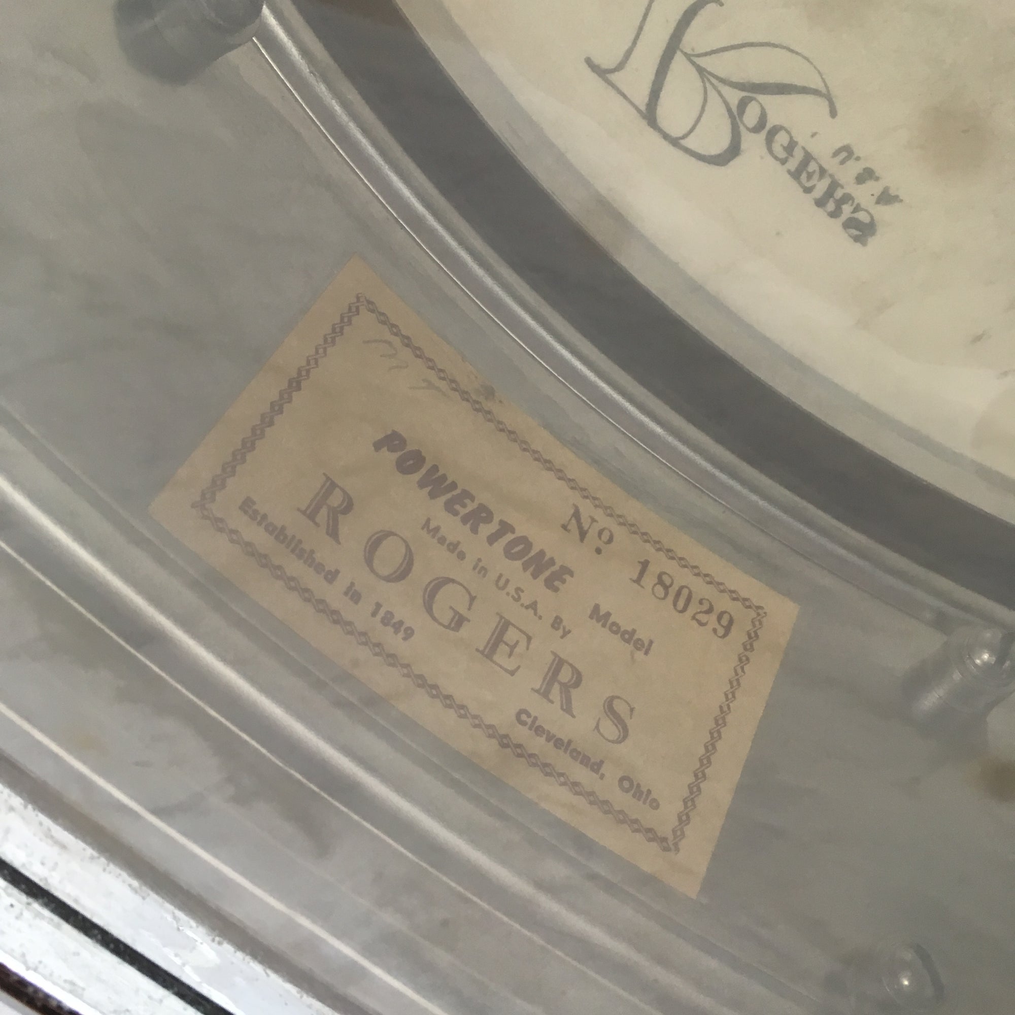 Rogers 5x14 Powertone Chrome over Brass Snare