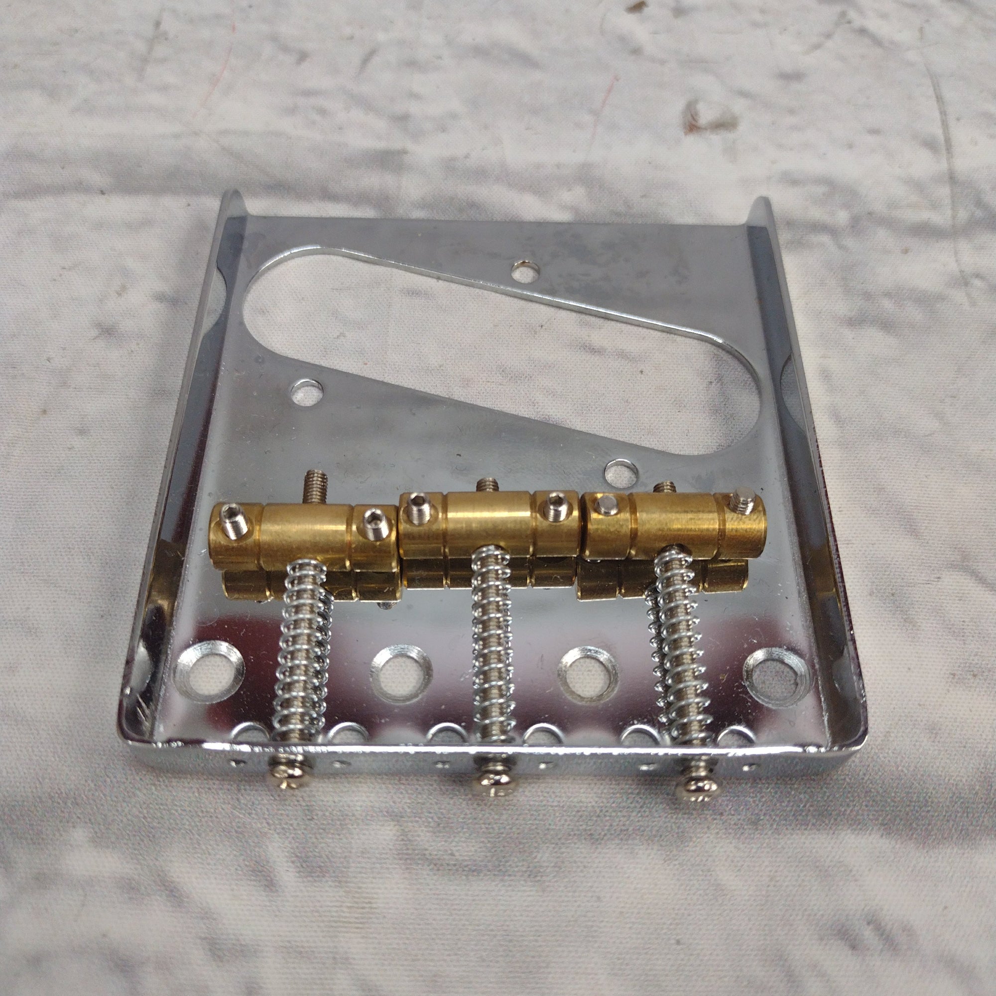 Unknown Telecaster Bridge with 3 Brass Saddles