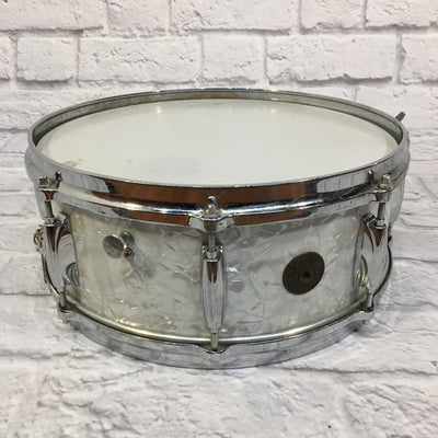 1960s Gretsch 4103 14x5 4 Ply Jasper Shell White Marine Pearl Snare Drum