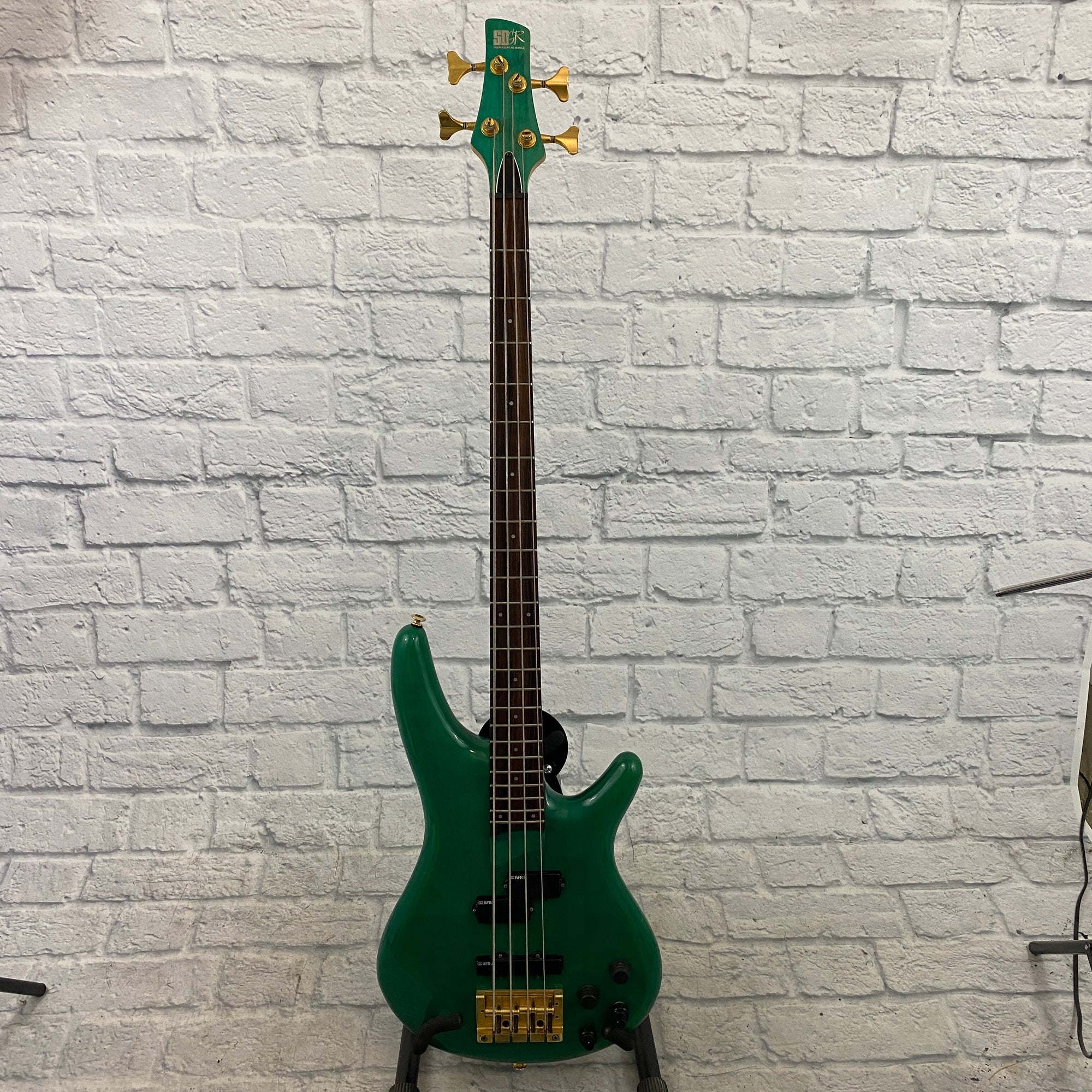 Ibanez SR890TT 4 String Bass Guitar Transparent Turquoise MIJ w/ case