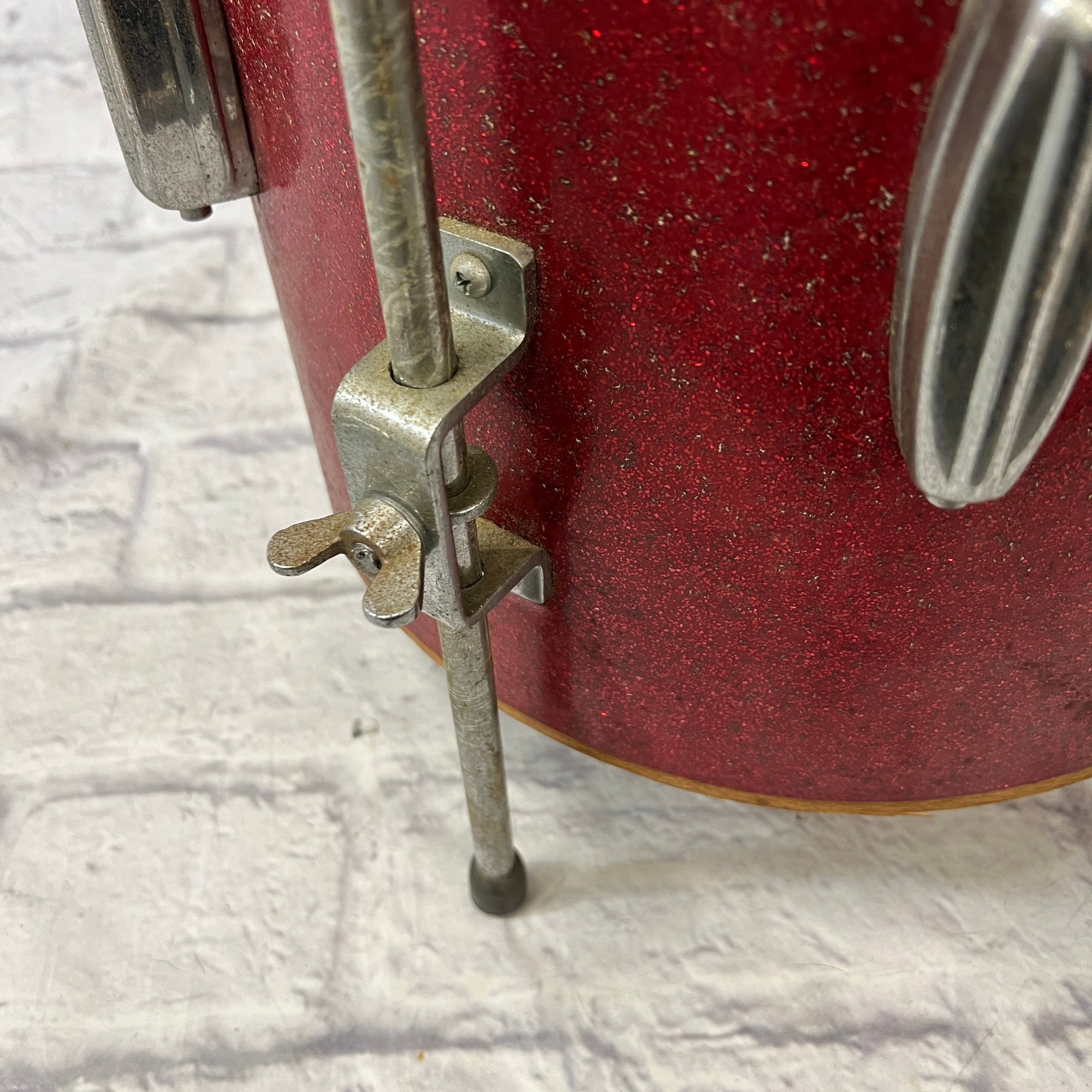 Kent Vintage 14 Red Sparkle Floor Tom Made in Japan 14x14"