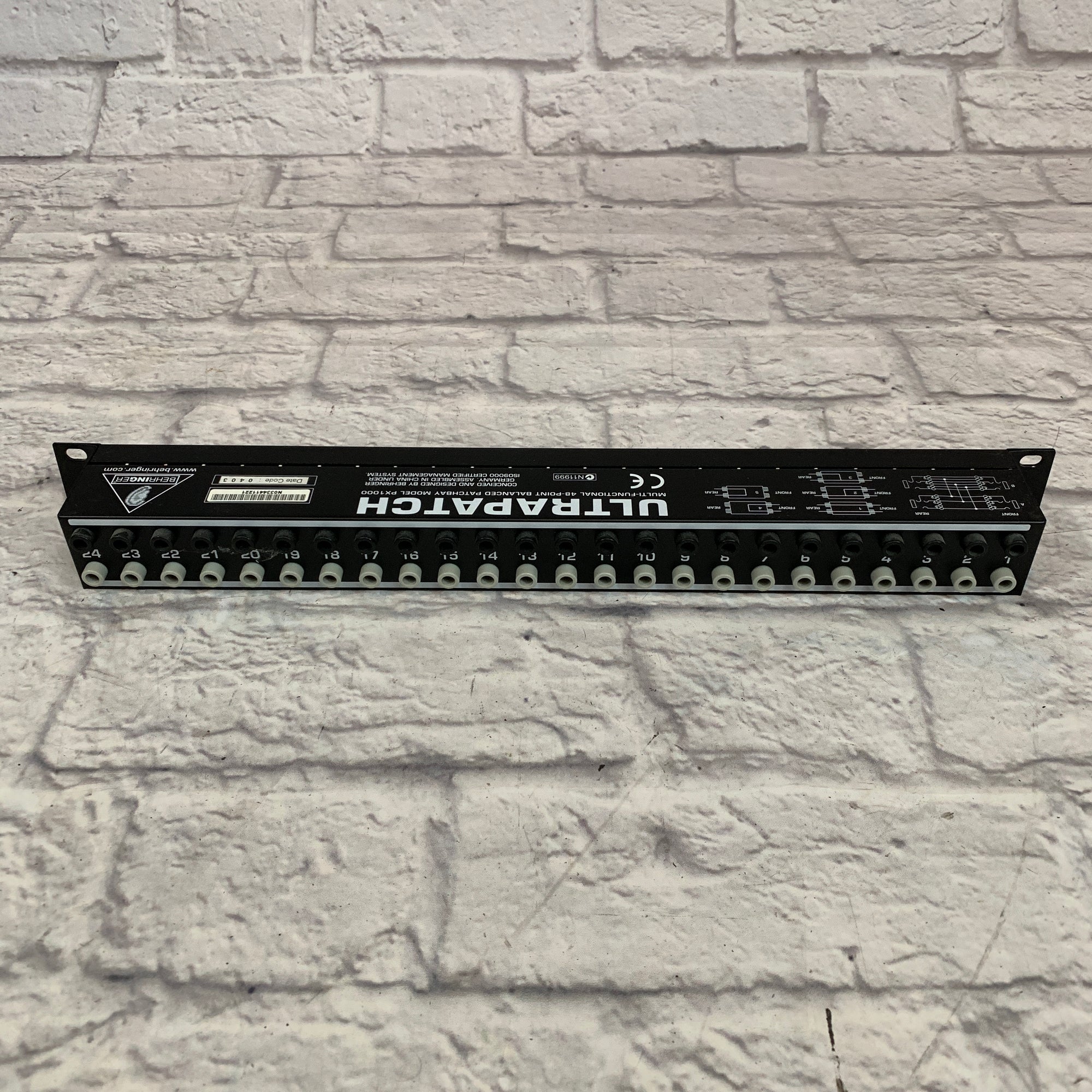Behringer PX1000 Ultrapatch Multi-Functional 48-Point Balanced Patchbay