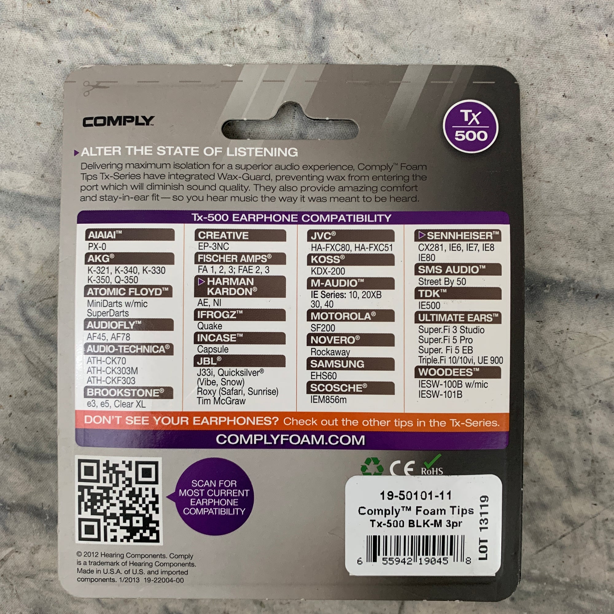 Comply TX-500 Premium Memory Foam Earphone Tips