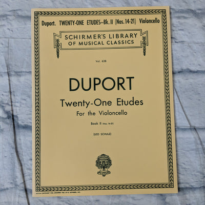 G. Schirmer Duport. Twenty-One Etudes -- bk 2 violoncello vol 638