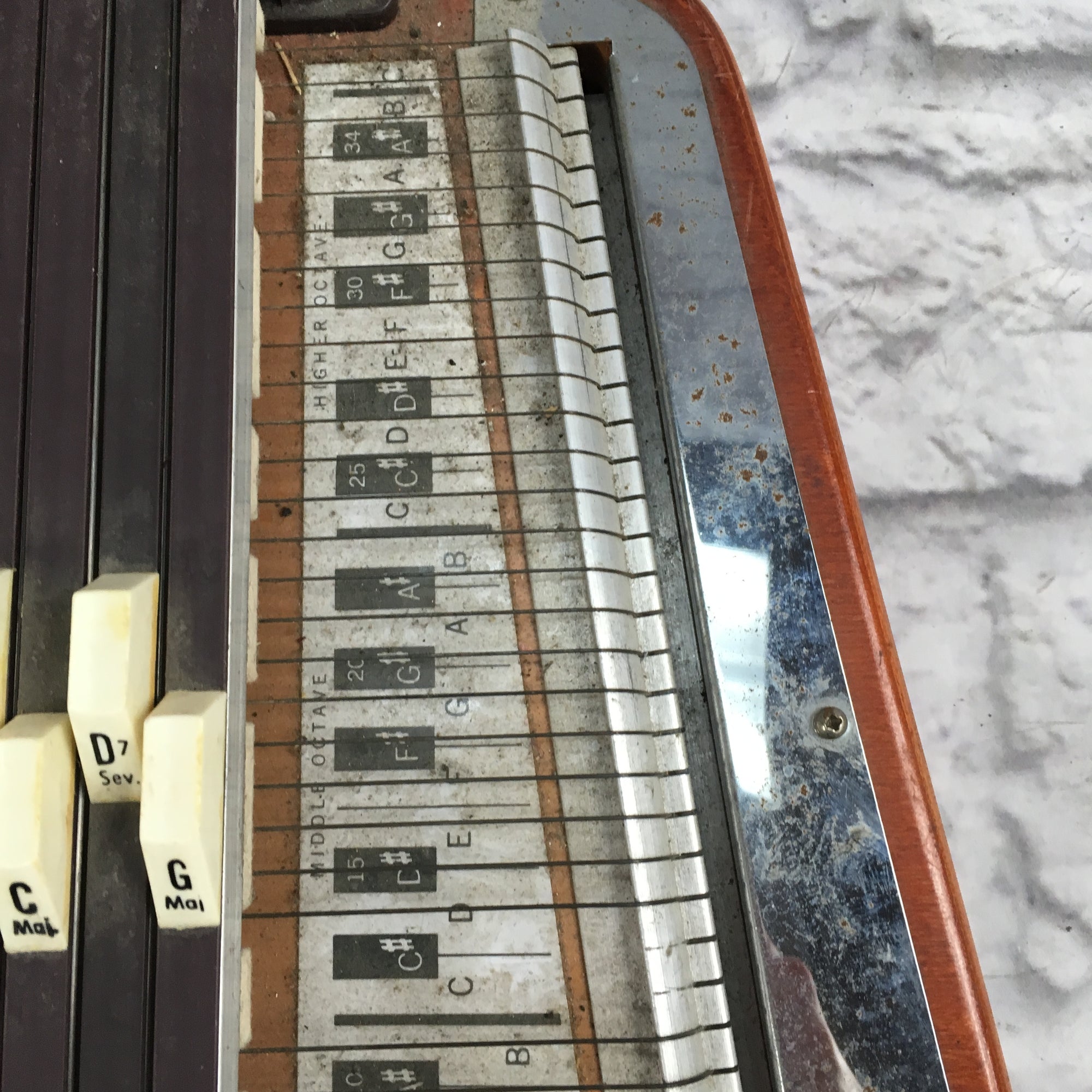 Vintage Oscar Schmidt Auto Harp As-Is