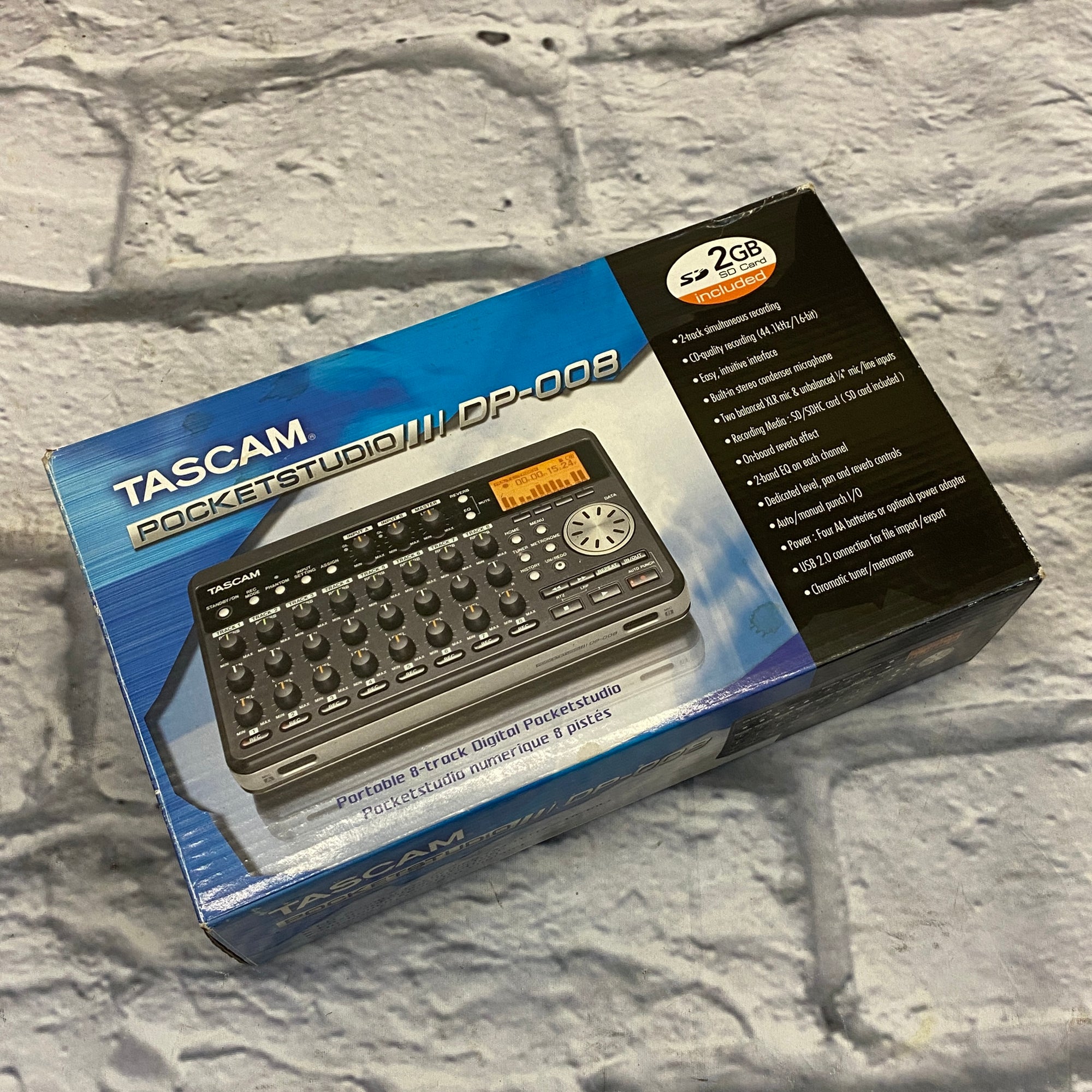 Tascam Pocketstudio DP-008 Recorder with 2GB SD