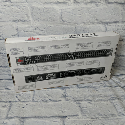 DBX 215 Dual 15-Band Graphic Equalizer unwrapped in Original Box