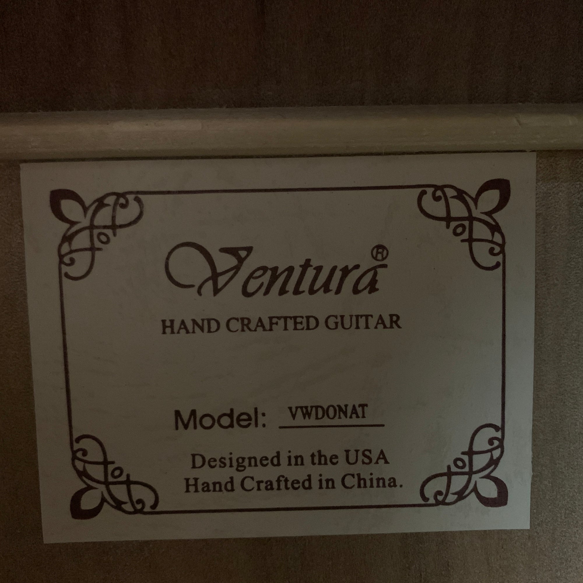 Ventura VWDO Natural Acoustic Guitar