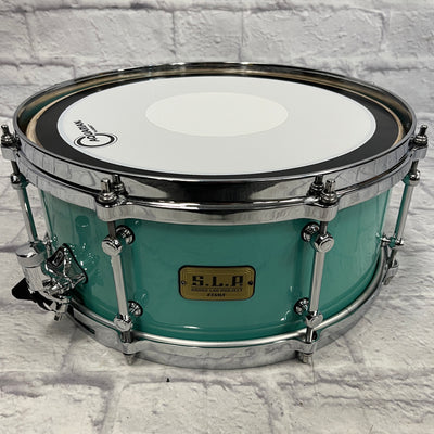 Tama S.L.P Fat Spruce Snare Turquoise 14x6.5" Snare