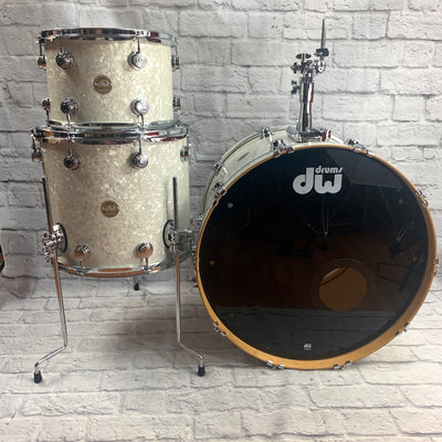 DW 3pc Collectors Series Drum Set White Marine Pearl 2006