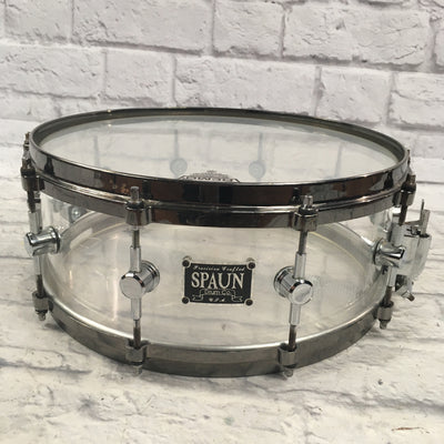 Spaun 14x5.5 Clear Acrylic Snare Drum