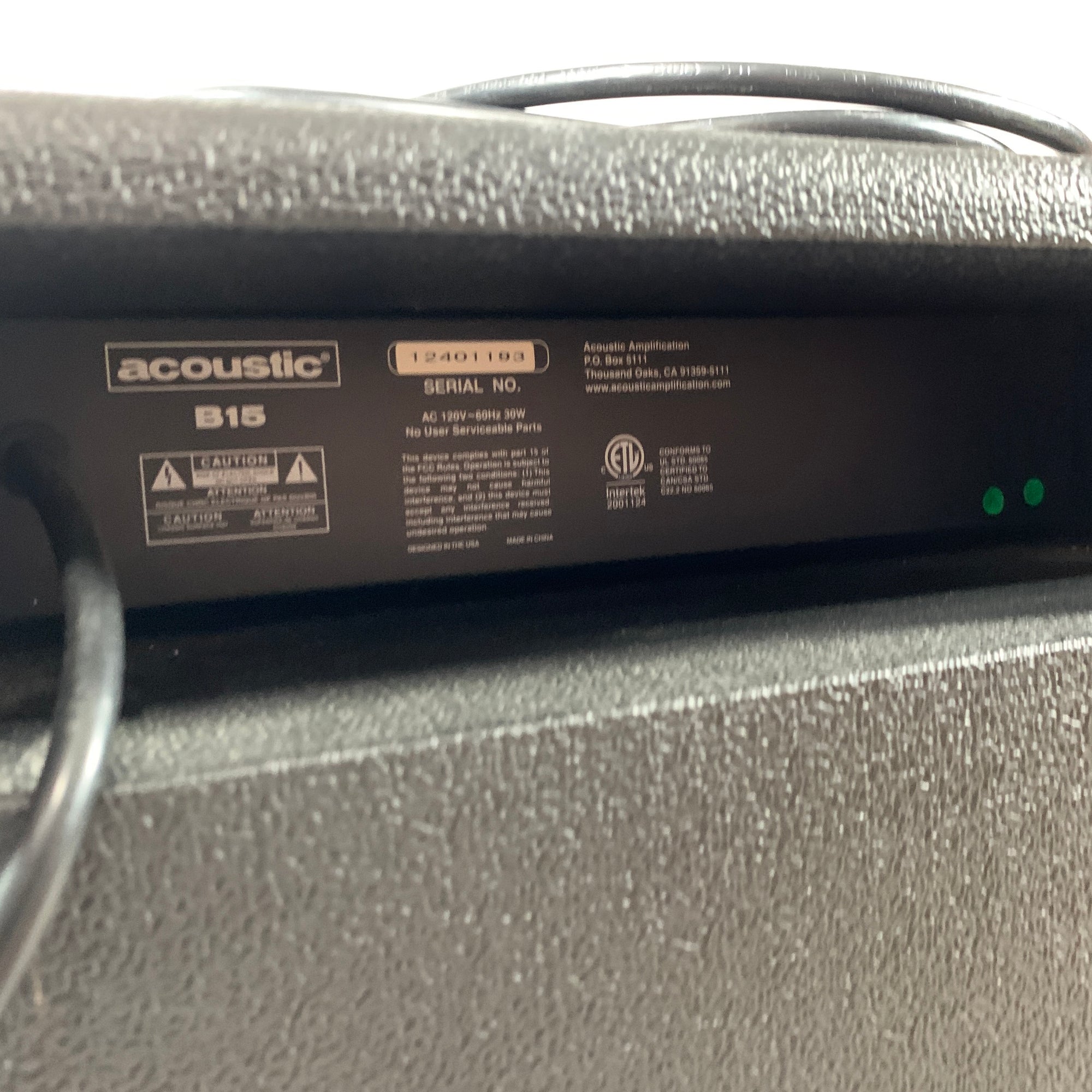 Acoustic B15 Bass Guitar Amp